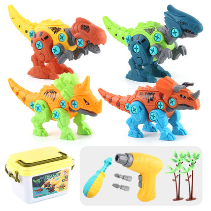 Plastic Dinosaur Building Blocks Educational DIY Construction Toy Set 6