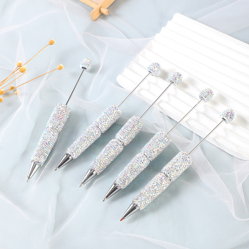 Full Solid Color Rhinestone Beadable Ballpoint Pens DIY Craft Supplies 3
