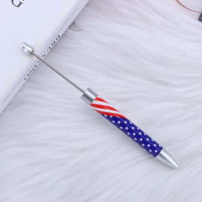 Long Printed Flag Sunflower Pattern Beadable Ballpoint Pens DIY Craft 9