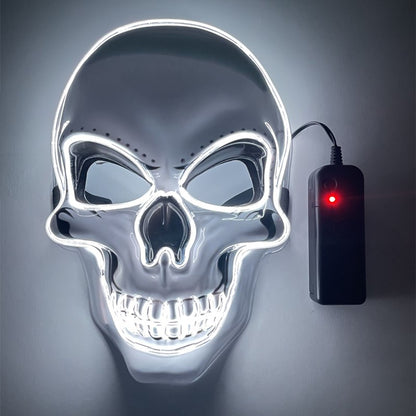 White Skull Glowing Halloween Mask Party Decoration 2
