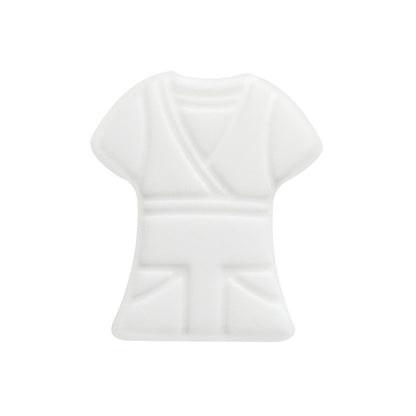 10pcs Silicone Focal Beads Cloth Shirt Shape with Belt Detail 6