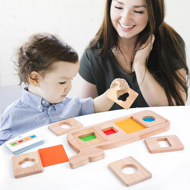 Wooden Whale Shape Sorter Montessori Toys for Toddlers 2