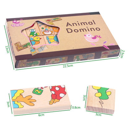 Wooden Animal Blocks Puzzle Montessori Toys for Toddlers 4