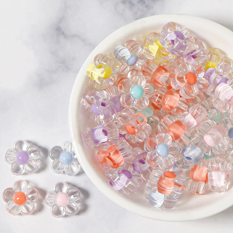 100 Pack Transparent Multi-Style Acrylic Beads Bracelet Accessories 9