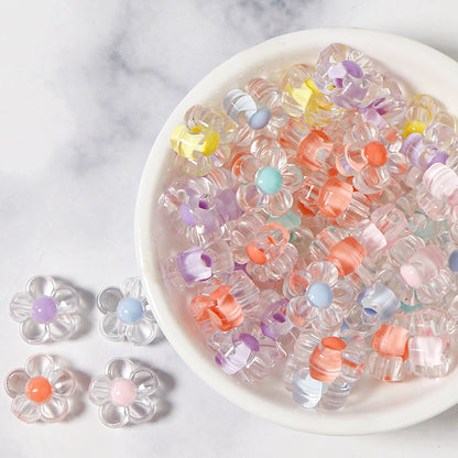 100 Pack Transparent Multi-Style Acrylic Beads Bracelet Accessories 9