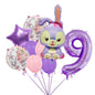 StellaLou Bunny Foil Balloon Birthday Party Decoration Set 14