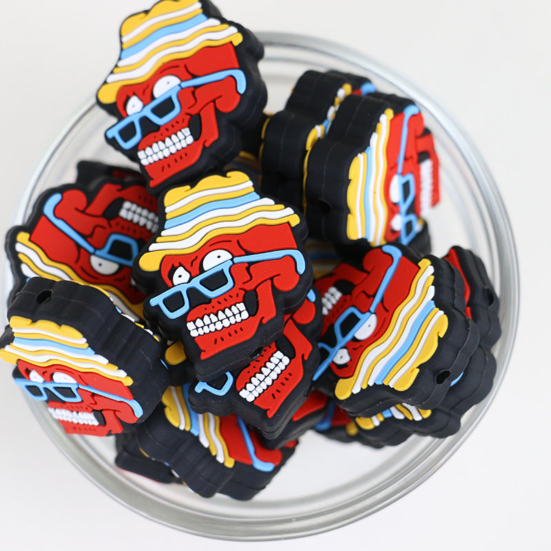 20pcs Silicone Focal Beads Halloween Character Variety Set 3