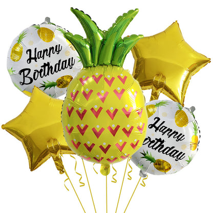 Summer Fruit Foil Balloons Birthday Party Decoration Set 5pcs 11