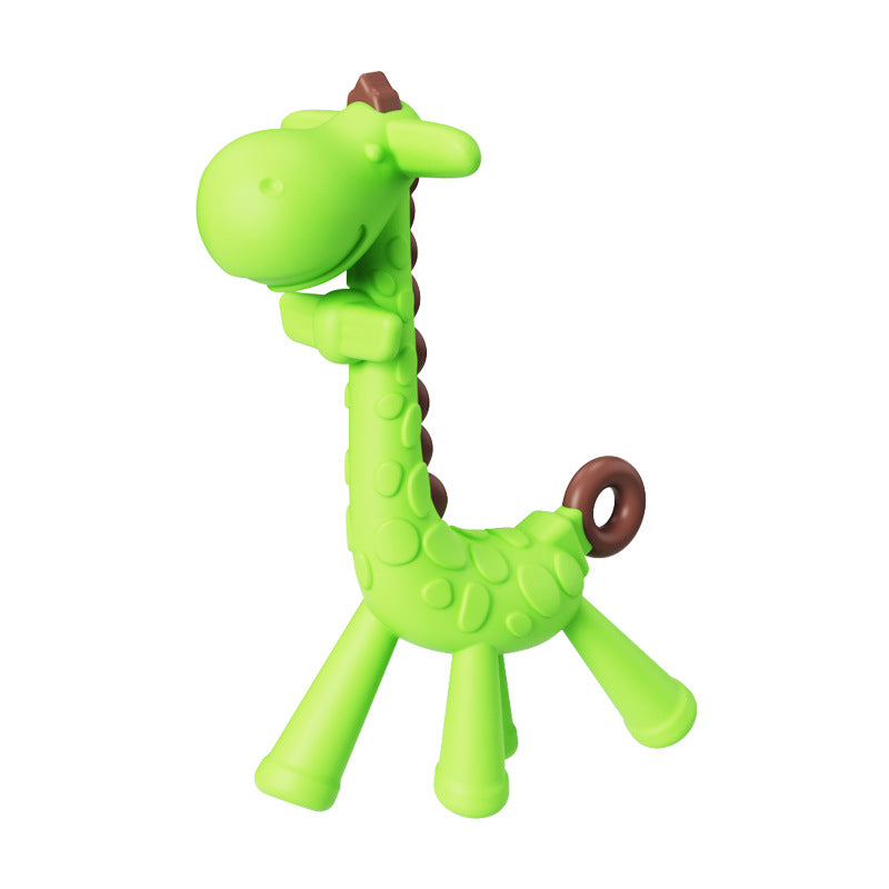Giraffe Silicone Teether Baby Soothing Toy in Multiple Colors 6