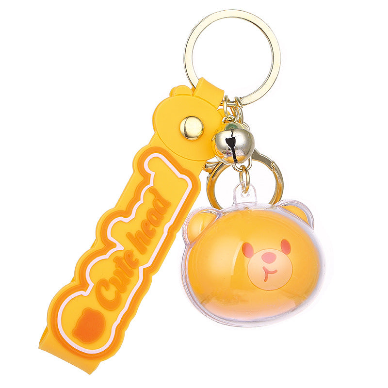 Acrylic Panda Frog Little Bear Couple Keychains Cute Charms 5