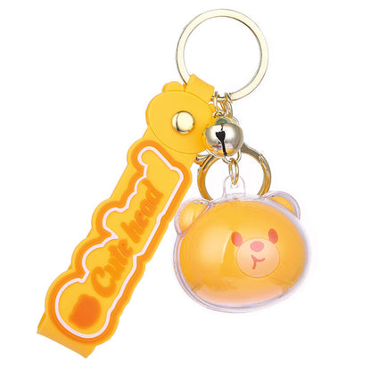 Acrylic Panda Frog Little Bear Couple Keychains Cute Charms 5