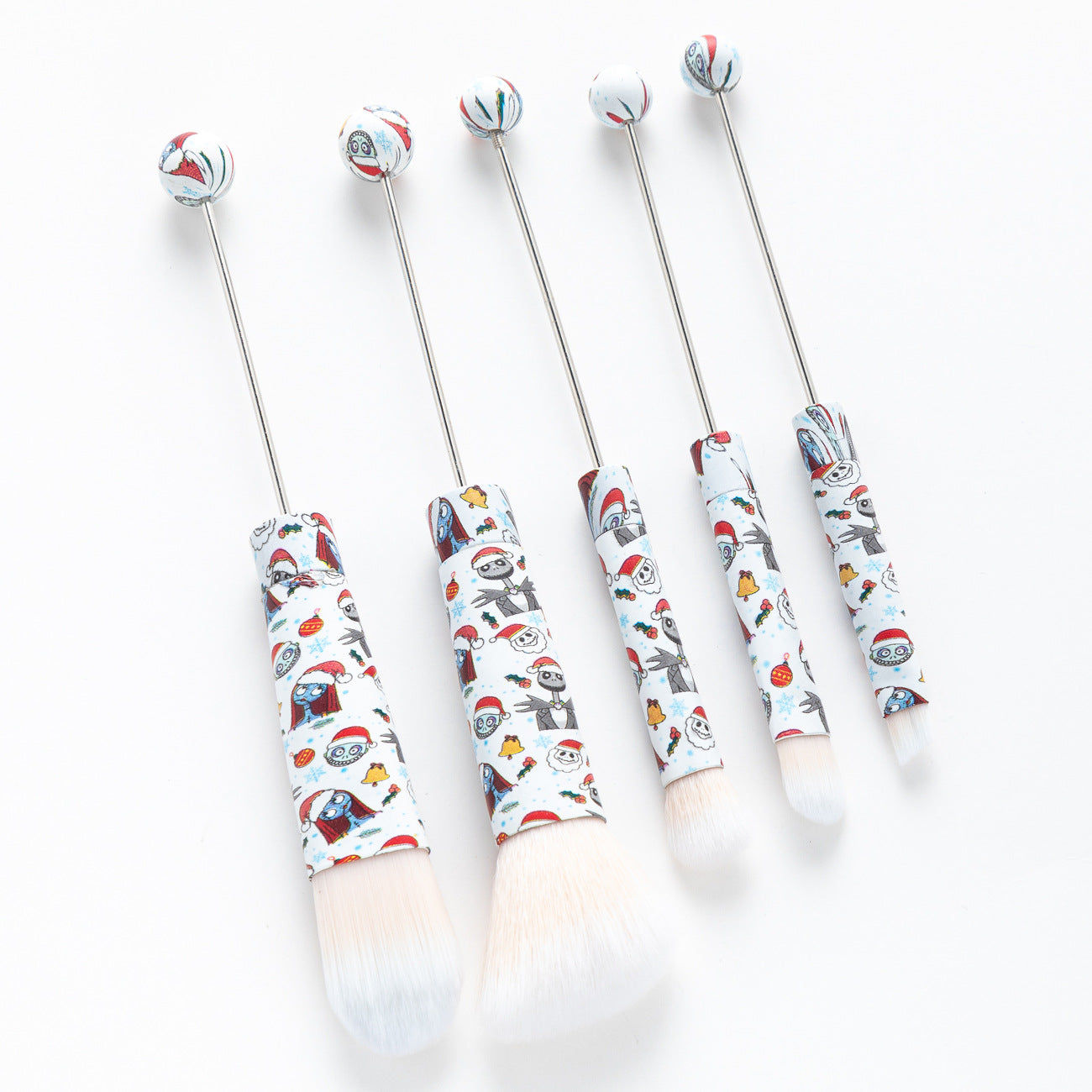 5Pcs Halloween Christmas Beadable Makeup Brush Set DIY Craft Supplies 12