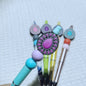 20Pcs Silicone Focal Beads Multi Color Gemstone Series Elliptical Square Waterdrop 13