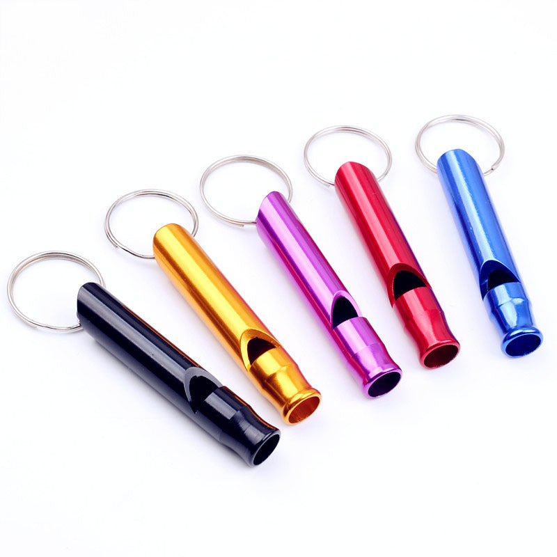 Outdoor Survival Self Defense Whistle Keychain Aluminum Alloy 9x47mm 3