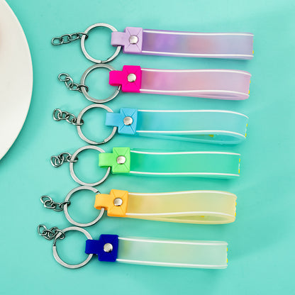 Rabbit Silicone Bead Wristlet Keychain 11x1.75cm Cute Design 3