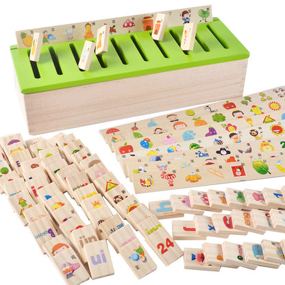 Wooden Montessori Toys Knowledge Classification Box for Kids