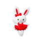 20pcs Silicone Focal Beads Bunny Wearing Dress and Bow 3