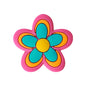 Silicone Focal Beads Flower Children Smiling Face with Rose Red Flower 4