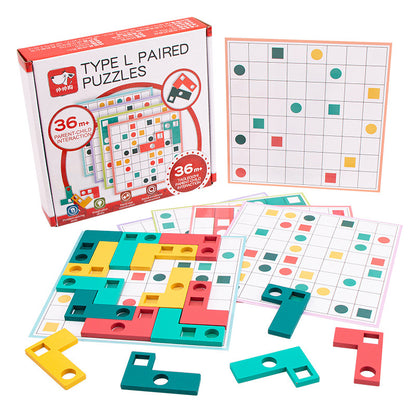 Children's Wooden Puzzle Shape Matching Educational Toy 19.5x18x4.5cm 6
