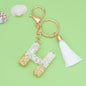 Tassel Letter Keychain A to Z Resin Initial Charm 37