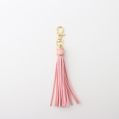 PU Leather Tassel Keychain with Buckle Charm for Women 5