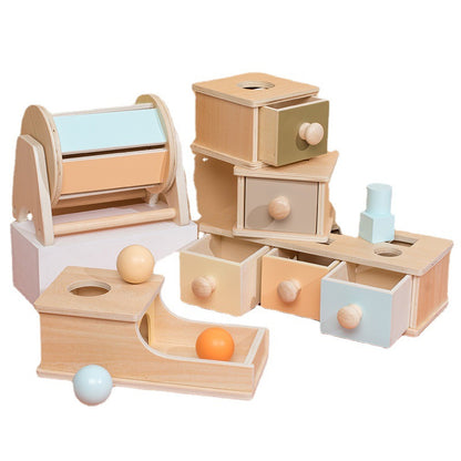Wooden Ball Drawer Box Montessori Toys for Toddlers