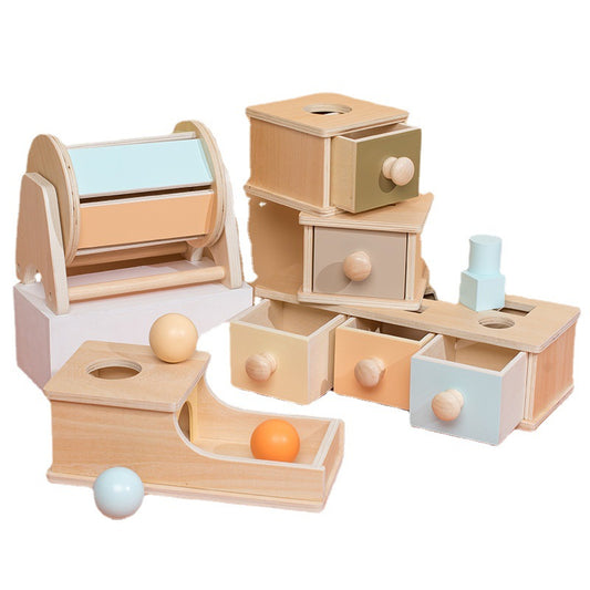 Wooden Ball Drawer Box Montessori Toys for Toddlers