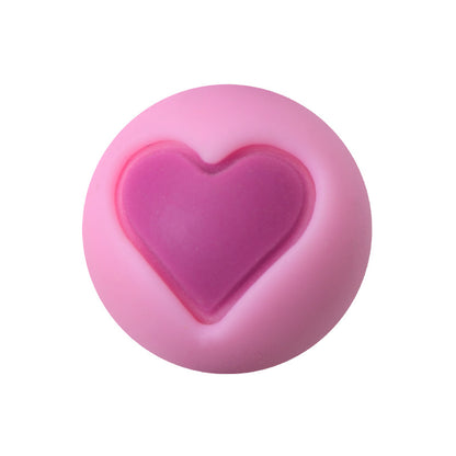 50pcs 15mm Heart Star Silicone Beads Solid Color 9