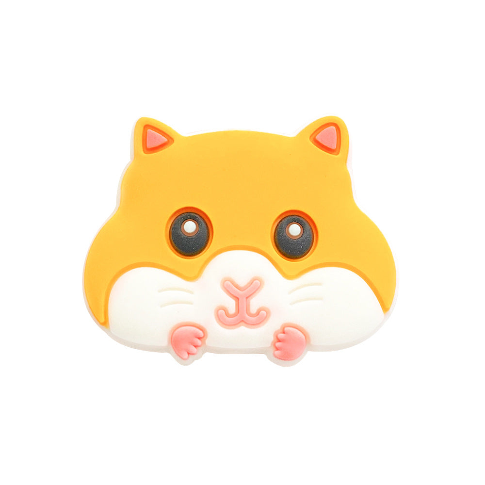 20pcs Silicone Focal Beads Hamster Front Facing Design 10