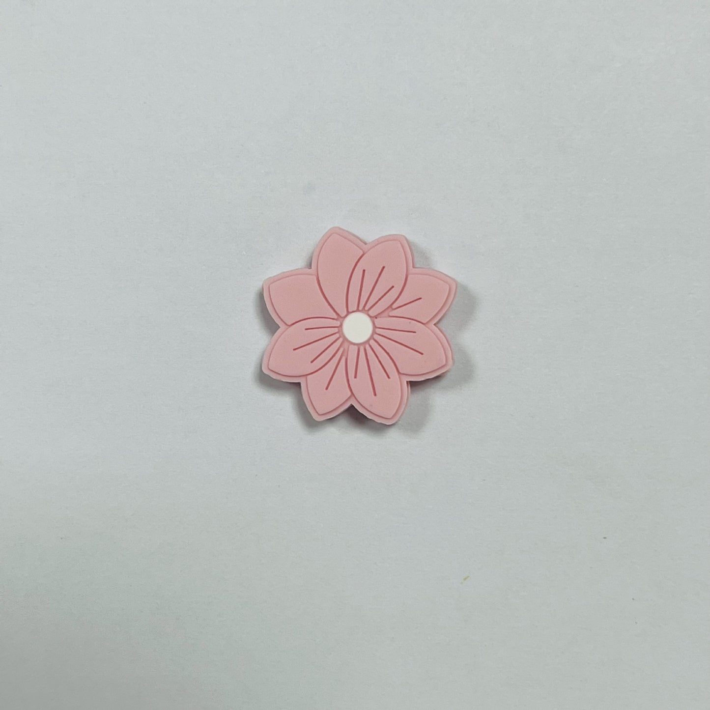 20Pcs Silicone Focal Beads Flower Macaron Color Simple Edition 8