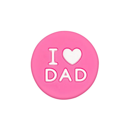20pcs Silicone Focal Beads I Love Dad Printed Text 11