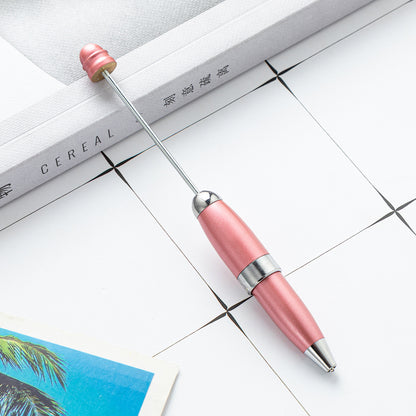 Portable Metal Beadable Pen Keychain Ballpoint Pens DIY Craft Supplies 6