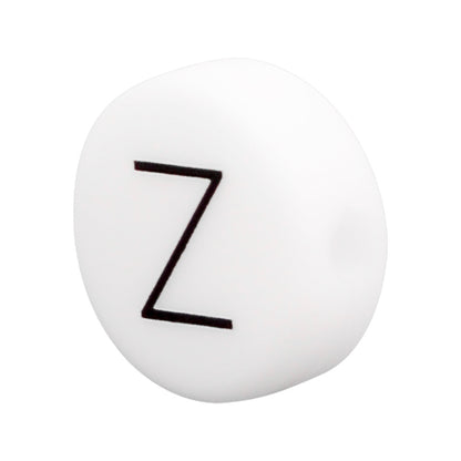 20pcs 12mm Silicone Letter Beads Alphabet Flat Round Single Letter 30