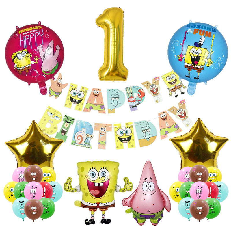 SpongeBob SquarePants Foil Balloon Set Birthday Party Decoration 2Set 3
