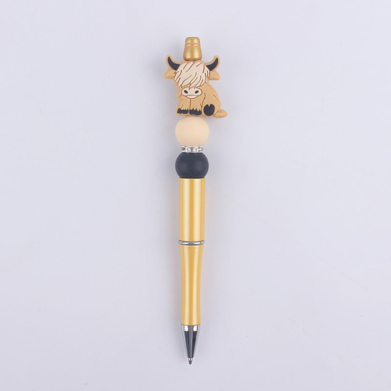 Cartoon Animal Silicone Beaded Pens Handmade Novelty Pen Gift 9