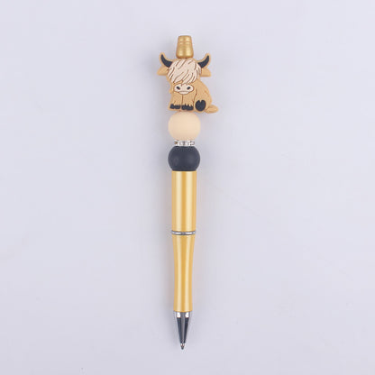 Cartoon Animal Silicone Beaded Pens Handmade Novelty Pen Gift 9