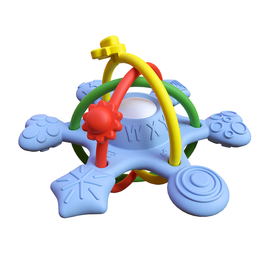 Silicone Baby Teething Toy Manhattan Rattle Hand Catch Ball 5