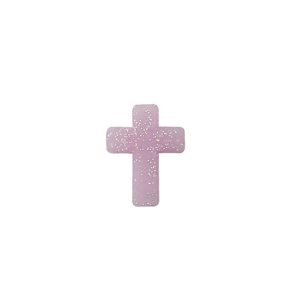20Pcs Silicone Focal Beads Bow Cross Solid Luminous Design 16