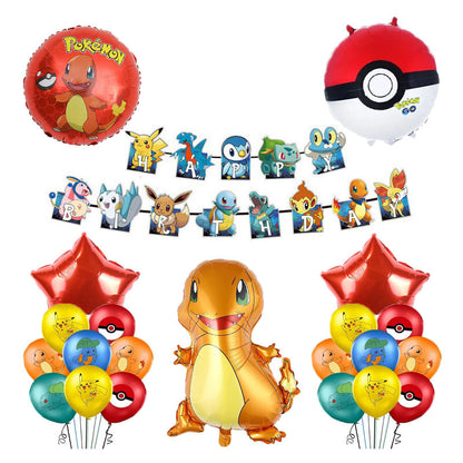 Pikachu Foil Balloon Set Children Birthday Party Decoration 17