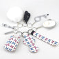 Outdoor Self Defense Alarm Whistle Pompom Keychain 10 Pack 4