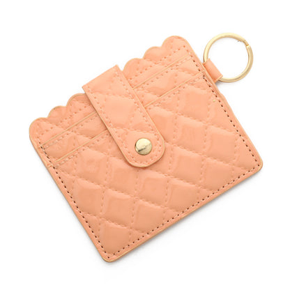 PU Leather Keychain Coin Purse Card Holder Compact Design 18