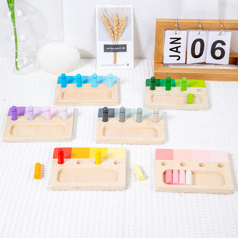 Wooden Montessori Toys Training Color Board for Toddlers 2