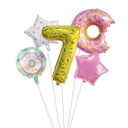 Digital Donut Number Foil Balloon Birthday Party Decoration 32 Inch 11
