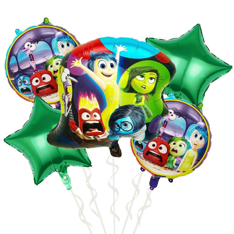 Inside Out Foil Balloon Set Kids Birthday Party Decoration 5pcs 10pcs 10
