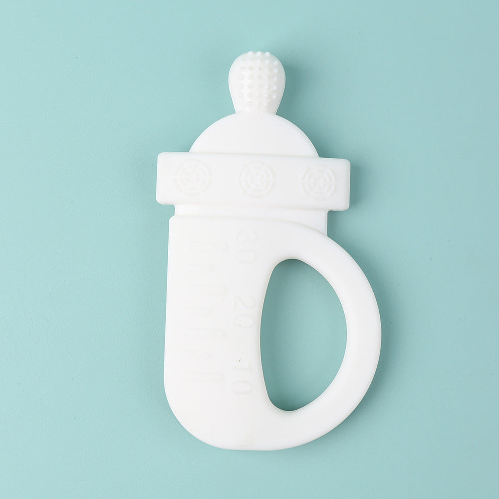 Silicone Baby Bottle Teething Toy Soft Gum Chew for Babies 2Pcs 6