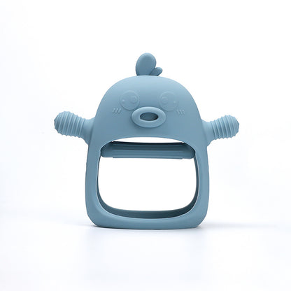 Duck Shaped Silicone Teething Toy Baby Teether Gloves 9