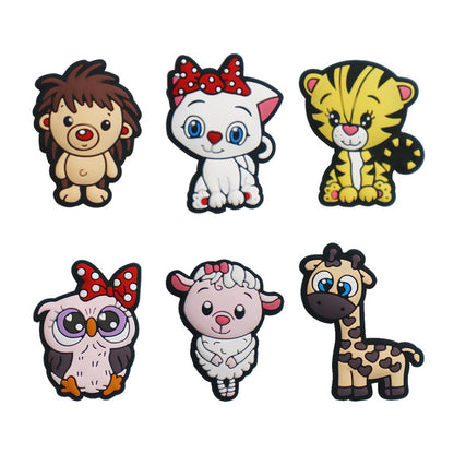 Silicone Focal Beads Animal Tiger Owl Cat Lion Sheep Giraffe Shapes
