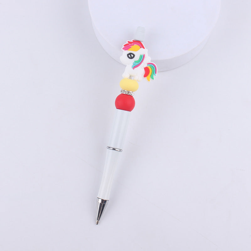 Animal Bee Dog Silicone Beaded Pens Handmade Novelty Pen Gift 6