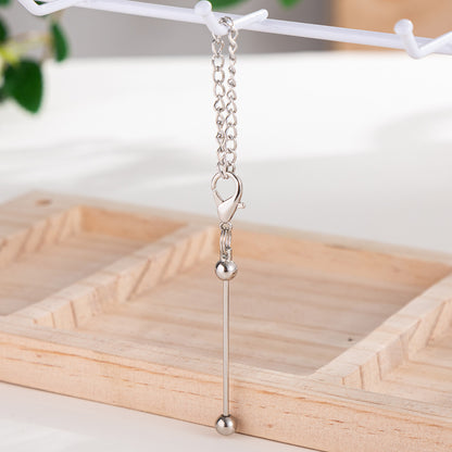Mini Beadable Keychain Metal DIY Creative Personality Bag Pendant 8