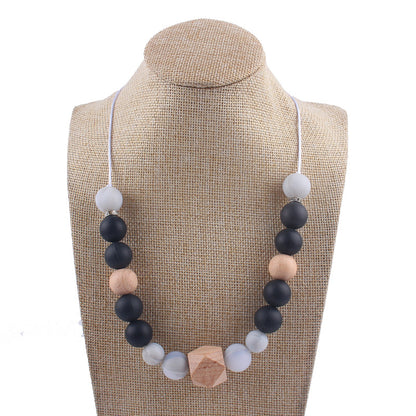 Octagon Silicone Bead Necklace Adjustable Perimeter 61-70cm 11